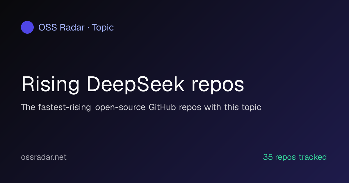 Trending DeepSeek GitHub repos · OSS Radar